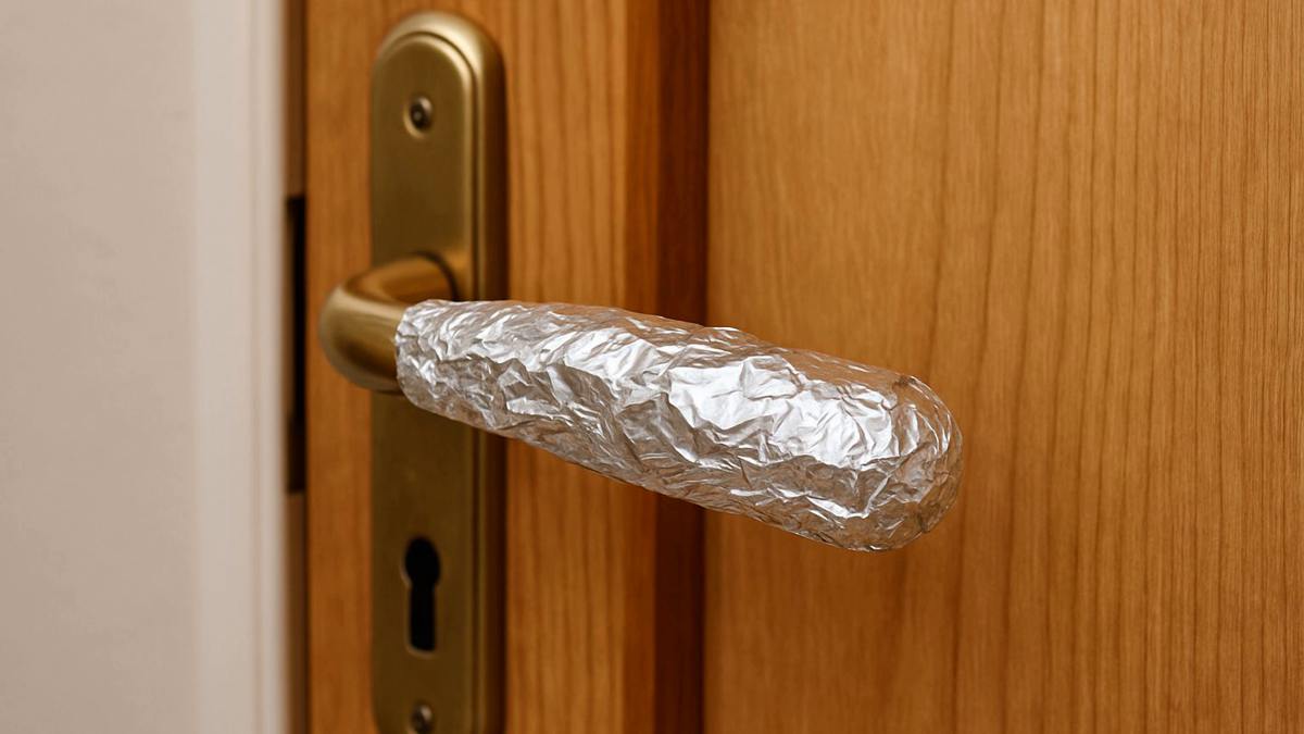 Papier aluminium poignée de porte : l’astuce insolite qui séduit de plus en plus
